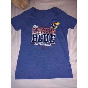 NCAA Kansas University Jayhawks V-neck tee